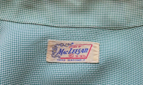 RARE 1940s Green Rayon BOARD shirt by MacLEESAN, … - image 2