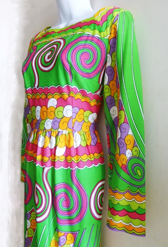 1970's Maxi Dress by designer Victor Costa with Ps