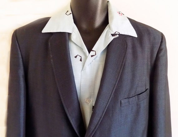 1950s Sharkskin Suit / Rnr / Jive / Atomic / Mid-century