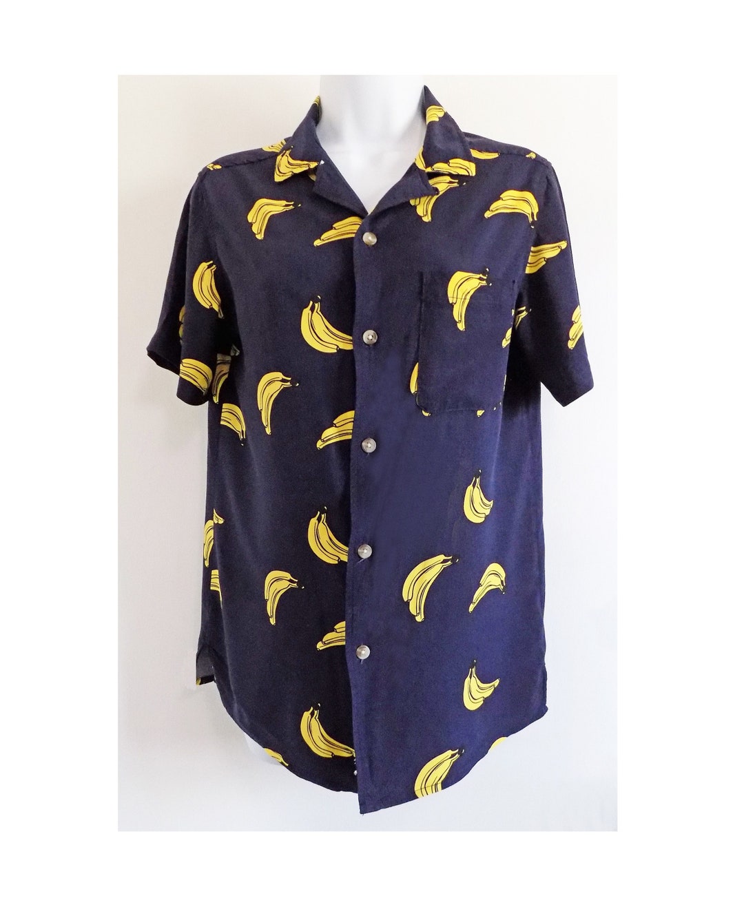 Banana Pattern Print Men Long Robe