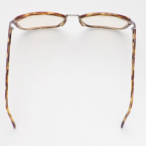 1960s-70s Montures en plastique japonais de forme carrée avec lentilles de prescription qui peuvent être enlevées / style écaille de tortue brune / lunettes image 4