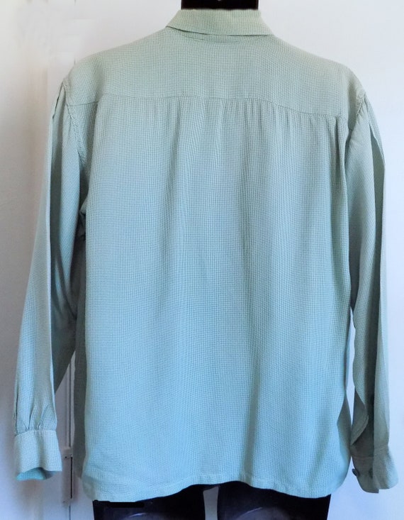 RARE 1940s Green Rayon BOARD shirt by MacLEESAN, … - image 3