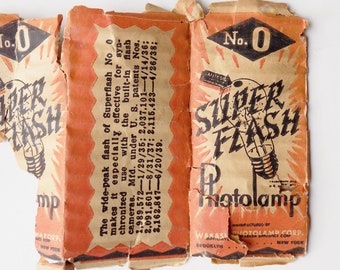 1940s Atomic Photography Flash Bulb With Partial Box / Wabash
