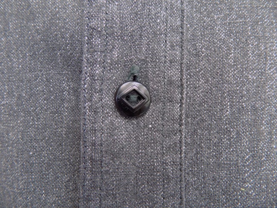 1940s Original RARE Large Big Yank Work Shirt Gray Salt and