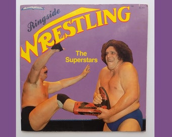 1985 RINGSIDE Wrestling, The Superstars mag. / Modern Pub. / 23 pages / Andre the Giant / Hulk Hogan / T.S. Walsh / Sargent Slaughter /