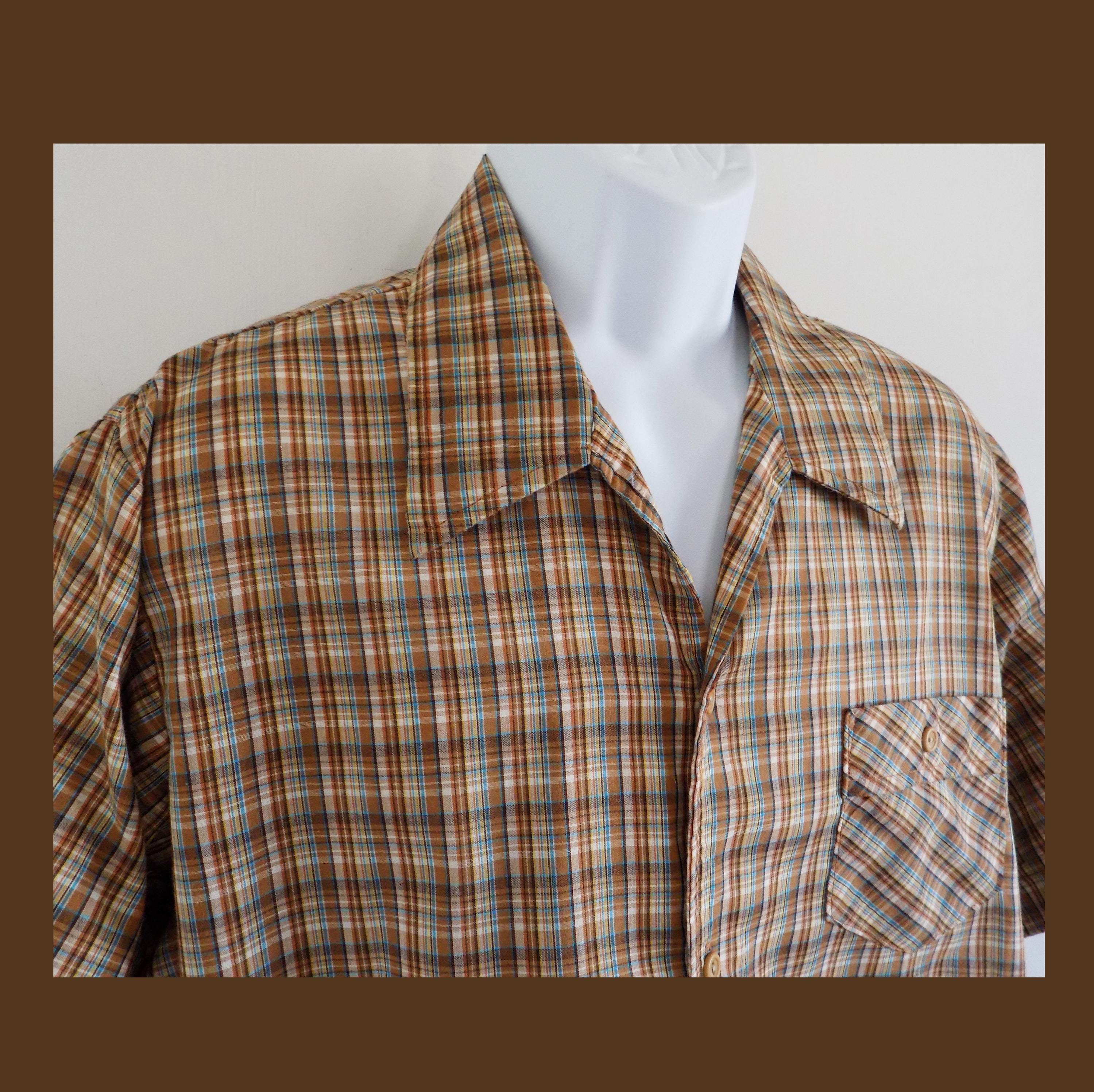 60s Open Collar Shirt - Etsy Canada