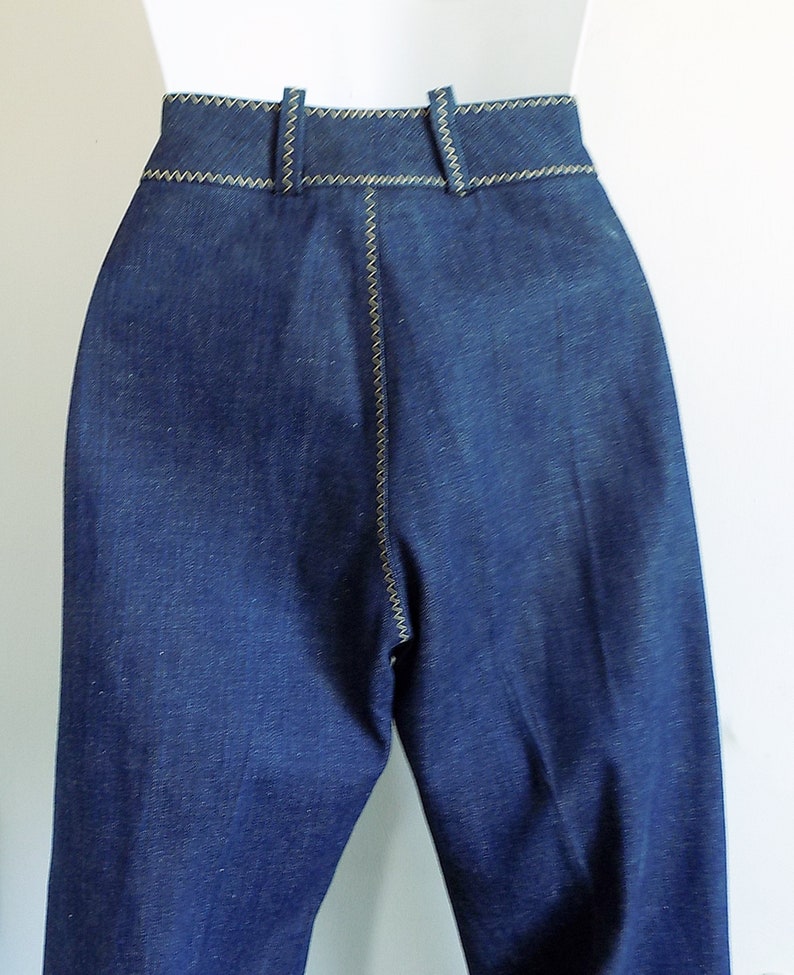 1970s DEADSTOCK Jeans With Hand Painted Deerskin Panels on the - Etsy