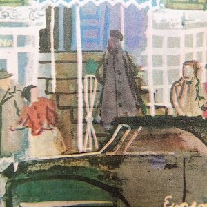 Original Menükarte von 1959 aus CAVANAGH's Restaurant, West 23rd St, NYC, Cover Illustration von Eugene Karlin