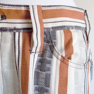 1960s-70s Boho Hippie jeans by Jack Winter &quot; The Rancher&#39;s Daughter&quot; / cotton twill denim / Bootcut / flared / High waist / wide belt loops