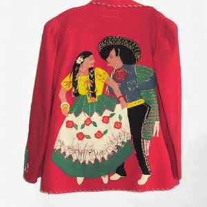 1930's Monterrey Mexican Jacket with appliques image 1