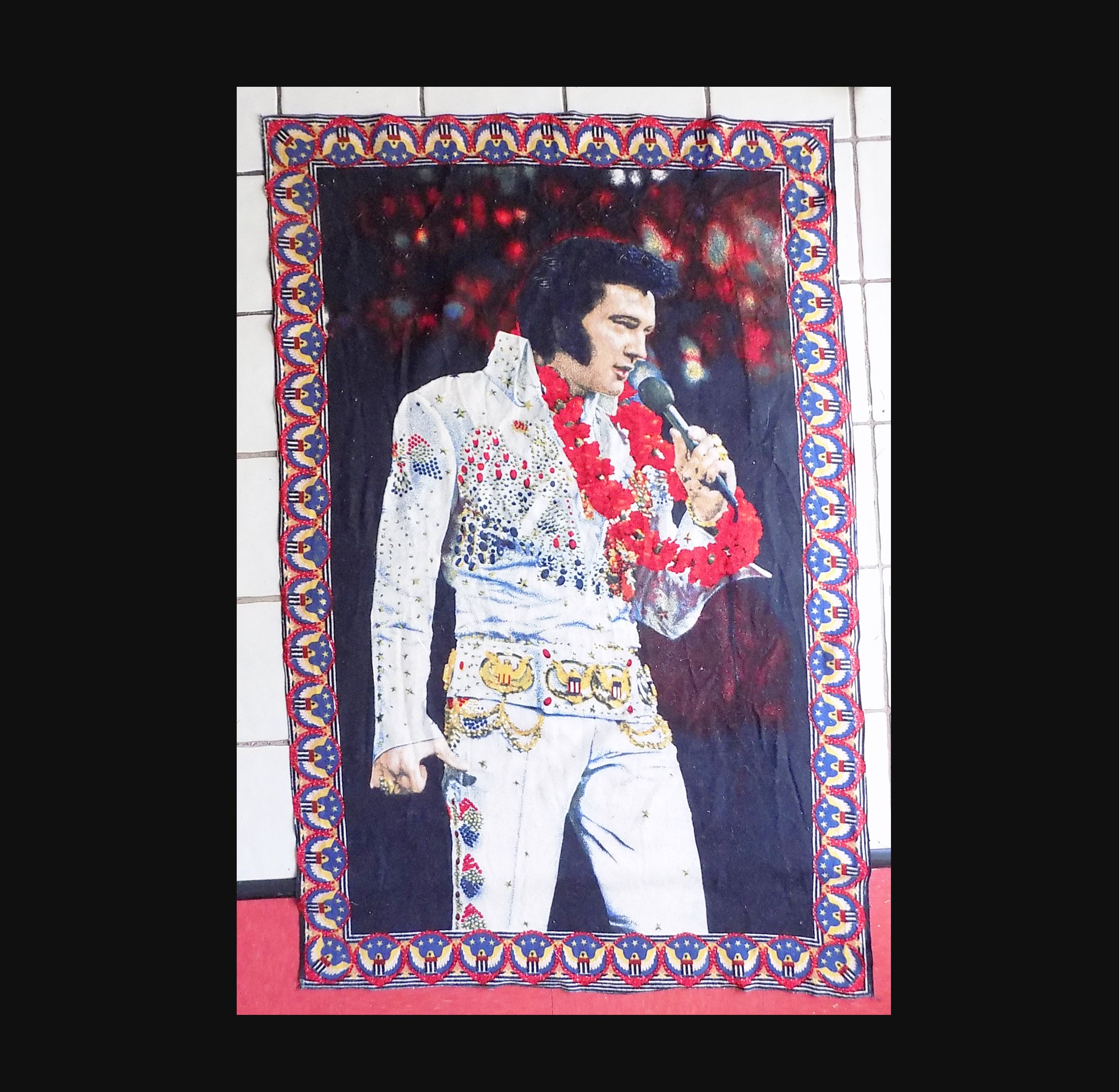 1970s ELVIS Tapestry From Turkey 100 Cotton Velvet Near Mint Just Needs Pressing. Etsy