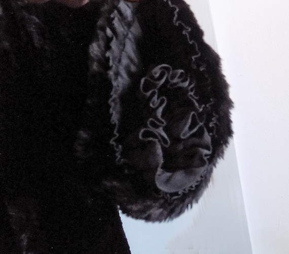 1940s Black Sheared Beaver fur coat, LONG, warm, dyed… - Gem