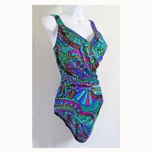 1980s Pin up One Piece CATALINA Bathing Suit With Metallic - Etsy