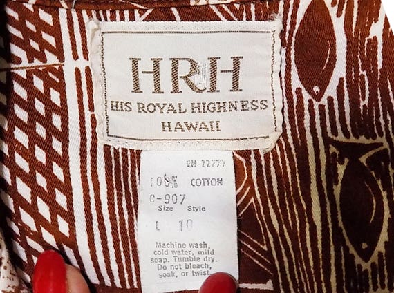 1970s Rare label HRH His Royal Highness cotton Ha… - image 4