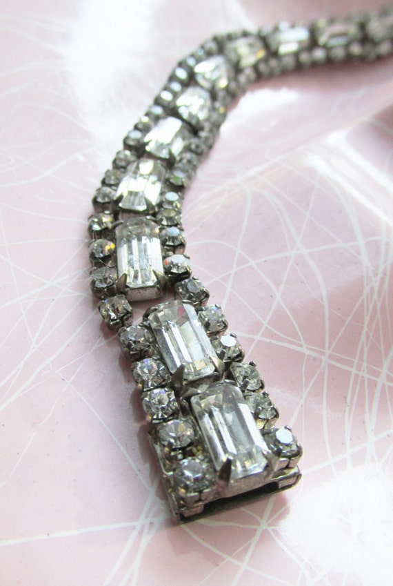 1940's Art Deco Rheinstone Bracelet
