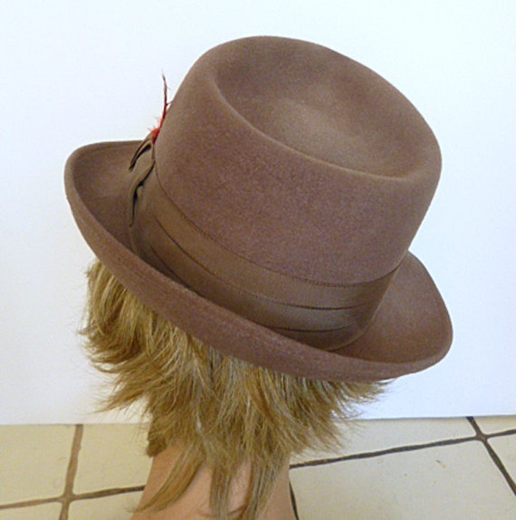 1950s Man's Genuine Vintage Brown Fedora - image 5