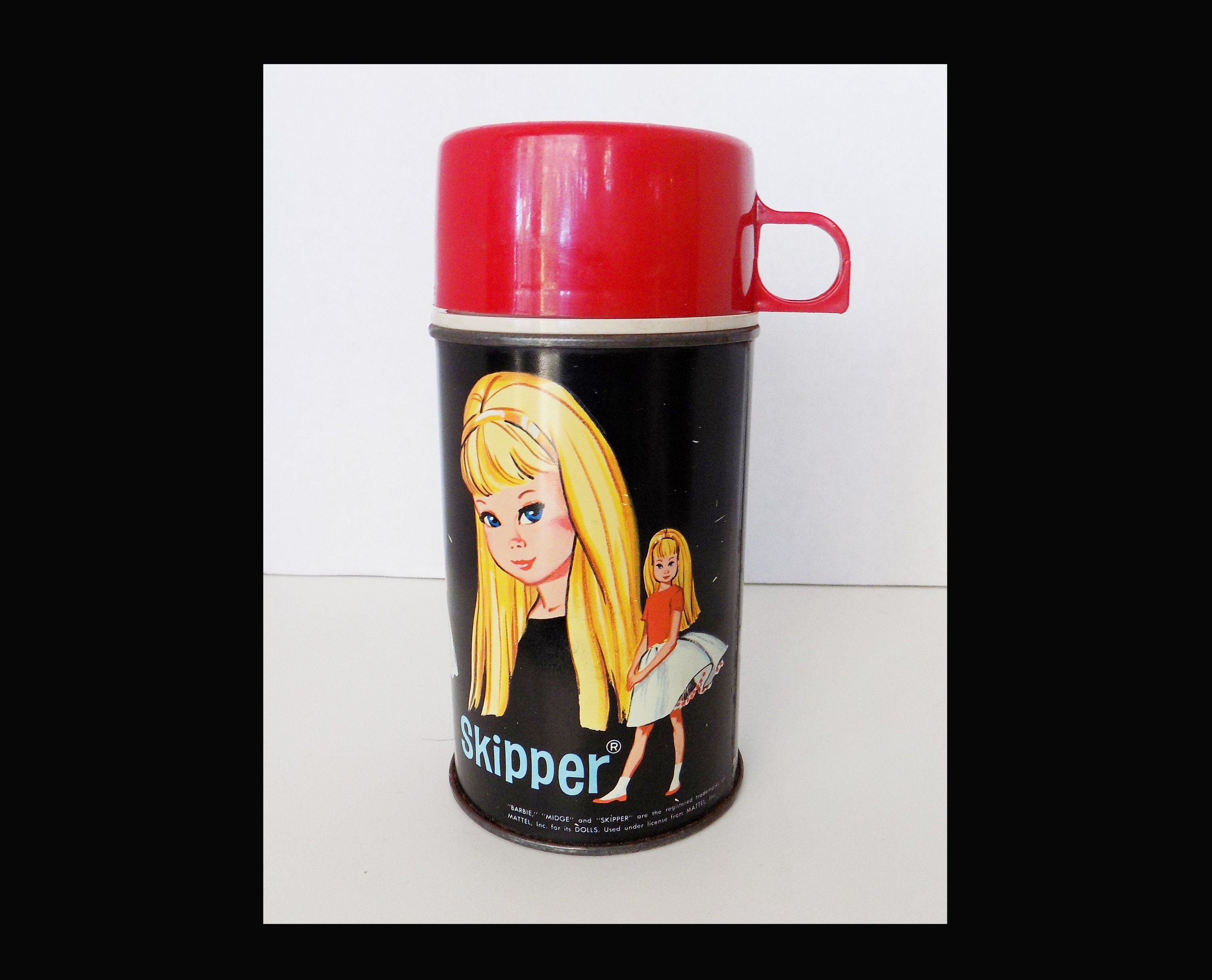 Water Bottles Yellow Lid Vintage Mattel Barbie Skipper Midge Thermos