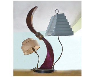 1950s The World&#39;s Ugliest Lamp contest winner in Las Vegas, and Buffalo NY. Mish-mash of shades.