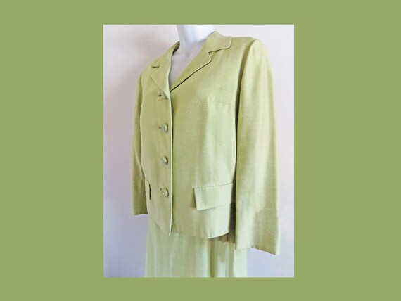 1960s Nubby silk/ rayon Jackie Kennedy- style su