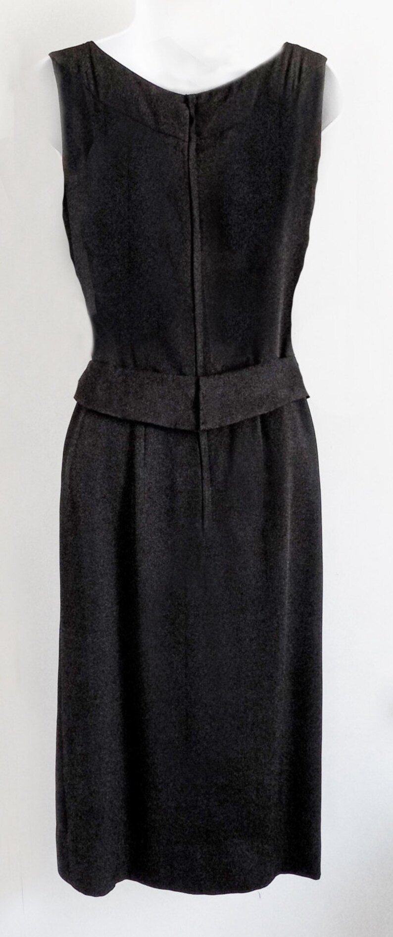 1950s /60s Little Black Cocktail Dress/ Metal Zipper / Silk - Etsy