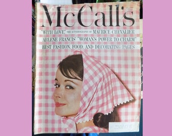 1960 McCall's Magazine / May / Diane Arbus fashion  photography / Diane Arbus commercial work / 236 pages / fashion / recipes / style