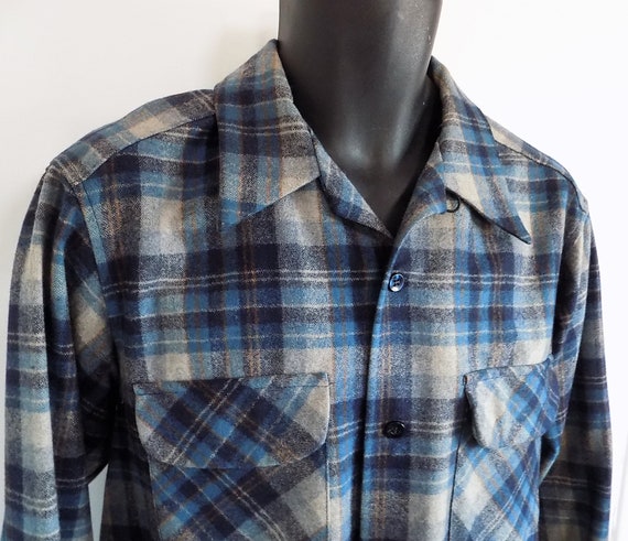 Made In Usa 70S Pendleton Open Collar Board Shirt | eBay