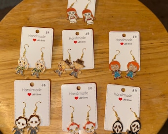Horror Movie Characters Dangling Earrings