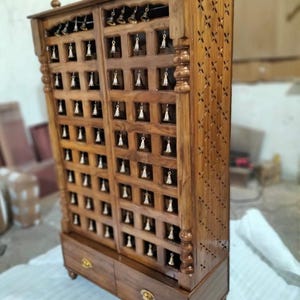 Wooden temple alter spiritual gift teak wood traditional carving pooja mandir home Temple Wooden Temple worship puja room
