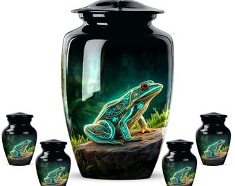 Frog Urns for Ashes - Personalized Urns for Ashes - Cremation Urn for Human Ashes Adult Male Female - Decorative Urn for Adults
