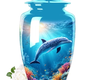 Personalized Dolphin Urn – Ocean Reef Cremation Keepsake Urn