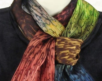 Earth Tone Hand Dyed Silk Gift for Her