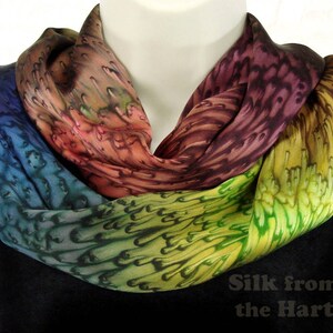 Earth Tone Silk Infinity Scarf