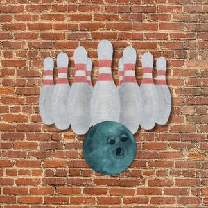 Bowling Party Banner | Bowling Pin and Ball Paper Decoration | Bowling Birthday Wall Decal | Strike Party Backdrop | Fun Bowling Party Decor