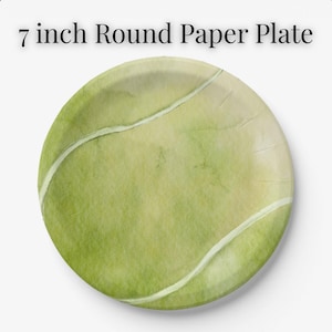Tennis Ball Paper Plates and Bowls | Tennis Party Supplies | Sports Birthday, Tournament, Team Party, Charity Event, League Game Day Decor