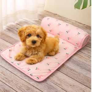 Soft Pet Dog Summer Mat, Comfortable Bed for Small Pets, Pet Outdoor Mats, Stylish Pet Sleeping Blanket, Washable Puppies Bed