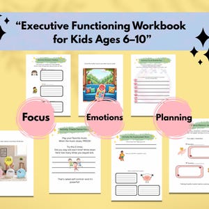 Executive Functioning Workbook for Kids 6-10 | ADHD | Emotional ...