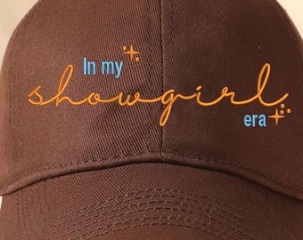 Showgirl Era Embroidery Design, Feminine Cursive Lettering Embroidery File with Stars, Trendy Quote Stitch for Sweatshirts & Bags