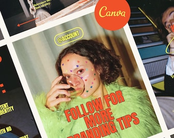 Retro-inspired Instagram Carousel Template For Coaching & Marketing Strategists - Editable in Canva