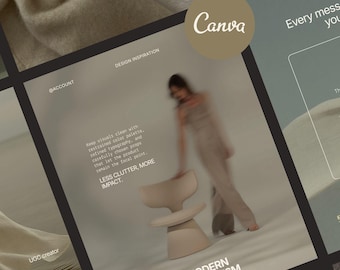 40 Modern Luxury Instagram Carousel Template | Social Media Coach Kit | Minimalist Coaching Posts