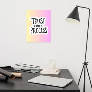 Motivational Quote Print: Modern Office Wall Art - Trust the Process
