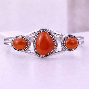 Kingman Turquoise Bangle Bracelet | Genuine Southwest Cuff | 925 Sterling Silver Boho Jewelry Carneliaan