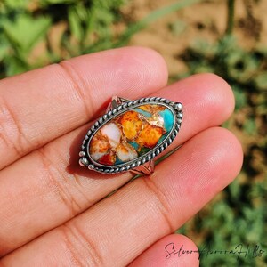Kingman Turquoise Sterling Silver Ring - Southwest Boho Gemstone - Etsy