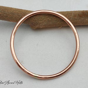 Solid Copper Bangle Bracelet: Heavy Gauge, Stackable Jewelry