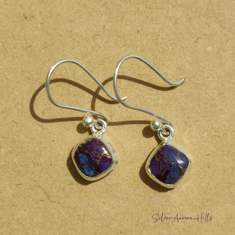 Handcraft Kingman Turquoise 925 Sterling Silver Earrings: Anniversary Gift image 18