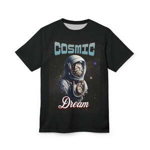Space Explorer Unisex Tee, Astronaut Cosmic Shirt, Galaxy Graphic T-Shirt, Celestial Print Top, Outer Space Apparel