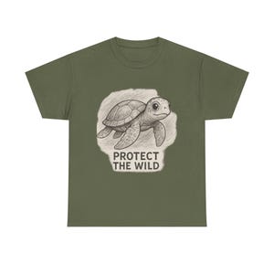 Turtle Protect The Wild T-Shirt, Sea Turtle Conservation Shirt, Nature Lover Tee, Environmentalist Gift, Wildlife Advocate Top
