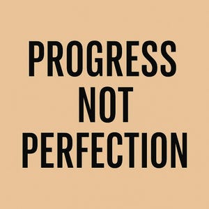 Poster motivazionale minimalista "Progress Not Perfection" da parete stampabile / Download digitale