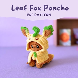 Leaf Fox Poncho Crochet Pattern | Handmade Amigurumi Tutorial