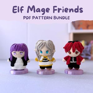 3-in-1 Elf Mage Friends Crochet Pattern Bundle | Handmade Amigurumi Tutorial