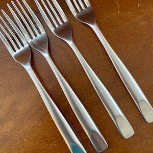 Cambridge silverware | 4 forks | flat tip | vintage silverware | stainless steel flatware